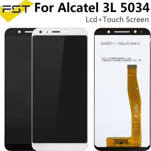 5.5''For Alcatel 3L 5034D 5034 LCD Display+Touch Screen Assembly Glass Panel Digitizer Touch Sensor For For Alcatel OT5034 LCD