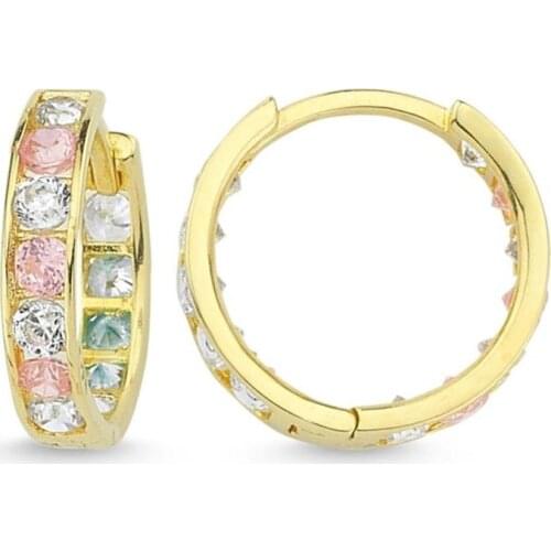 Gold Ring Kids Earrings TTGKPAÇK19-Certified 14K Gold-A perfect gift for your Loved Ones-Ephesus Gold & diamond