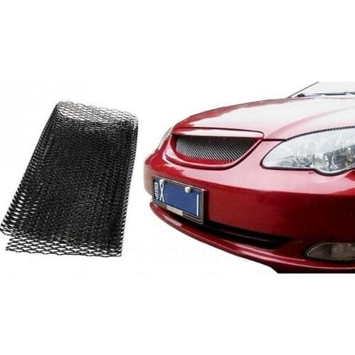 1 Piece Car Aluminum Alloy Front Bumper Air Inlet Grill Mesh Sheet for Bumper Body Kit Hood Vent Vehicle Opening Black