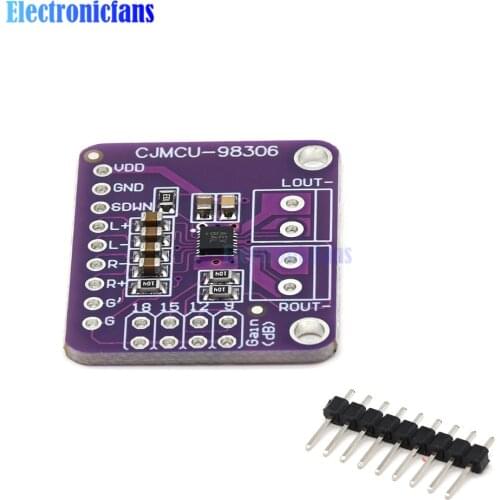 1Pcs CJMCU-98306 MAX98306 Sensor Stereo Class D Amplifier AB Type Audio 3.7W Amplifier Breakout Board Module
