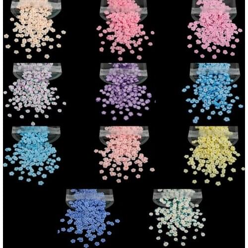 1Pack Soft Clay Colorful Mixed Flower Filler for DIY UV Epoxy Resin Mold Filling LX9E