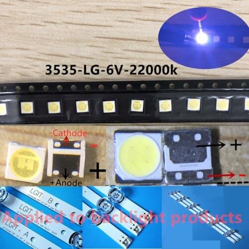 1200pcs For LG High Power 2w 3535 SMD LEDs Diodes Television Super Bright Diodo SMD 3535 Cool White TV Backlight LATWT391RZLZK