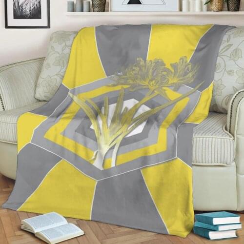Abstract Geometric Art 353 3D Printed Velvet Plush Throw Fleece Blanket Bedspread Sherpa Blanket Home Decora