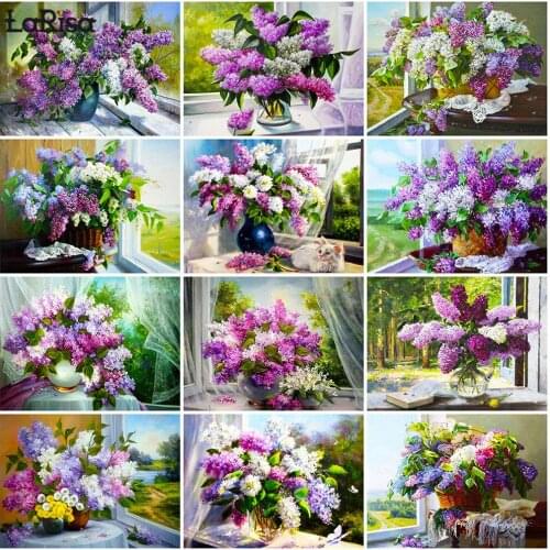 Lavender 5D Diy Picture Flower Diamond Painting Set Diamond Embroidery Lilac Mosaic Sale Cross Stitch Kit Home Decoration
