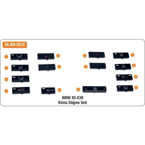 ALTEC BMW - E39 X5 For Air Conditioning Panel Buttons EK-BM-0078