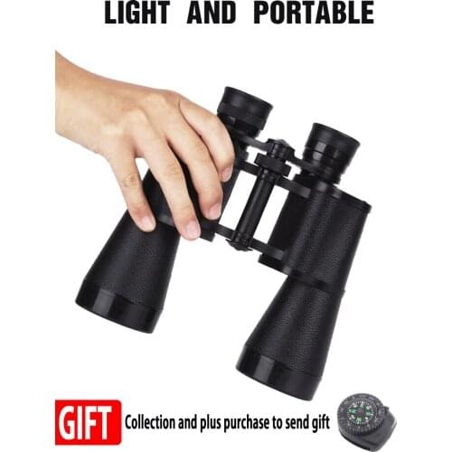 Portable Powerful Binoculars Metal 10X50 Professional Hunting Telescope Low Light Night Vision HD Zoom FMC Outdoor Camping