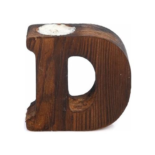 Pony Bed Wood Decorative Letter D Candle holder