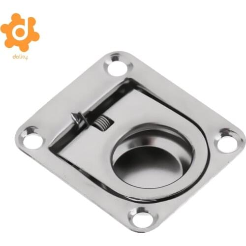 1.7' x 1.4' Stainless Steel Hatch Locker Lift Handle Ring Pull Hardware Flush Mount Boat Marine Caravan Door Window High Quality