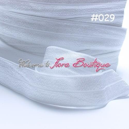 Fold over elastic in 100 yards, white elastic hair bands