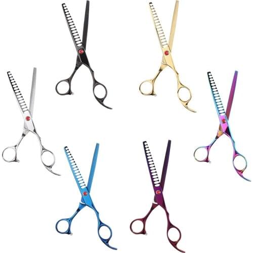Hair Thinning Pets Trimming Scissors Cutting Teeth Shears Barber Hairdressing Texturizing Salon Scissor 7 inch