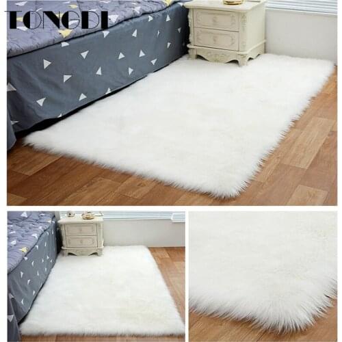 TONGDI Carpet Mat Soft Elegant Shaggy Nursery Woolly Suede Plush Anti-slip Rug Luxury Decor For Home Bedroom Parlour Living Room