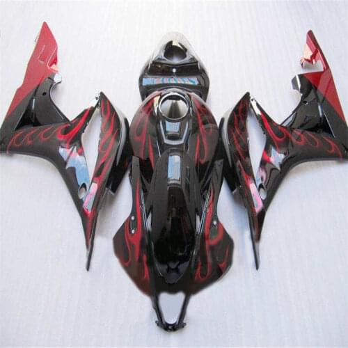 New HOT Injection fairings kits for 600 RR F5 fairing set 07 08 CBR 600RR CBR 600 RR 2007 2008 red black motorcycle parts