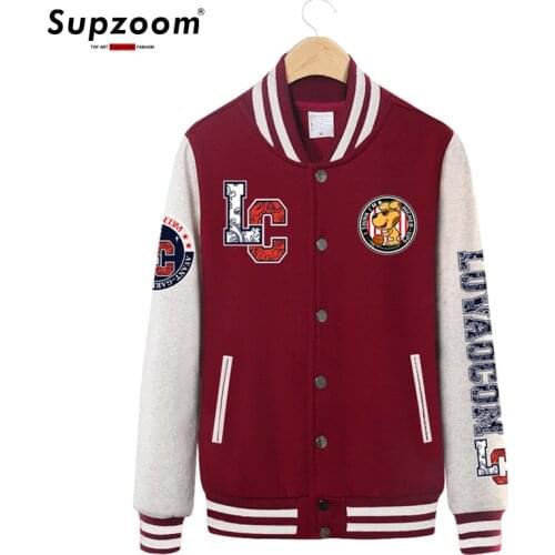 2020 New Arrival Patchwork Pattern Open Stitch Cotton Casual Print Men Baseball Jacket Winter Of Female Students Cardigan Coat
