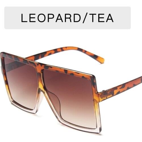 1 PC Vintage Oversized Square Sunglasses Women Gradient Shades Flat Top Luxury Fashion Female Male Sun Glasses Outdoor Goggles