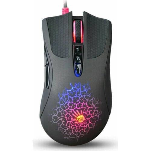 For Bloody A90 Optical Gaming Mouse Colorful Glare Wired Mice 4000CPI