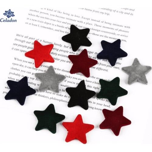 Hot Hole Pentagram Approx 1.5mm 20pcs/bag random mixed Velvet Beads Charm for DIY Necklace Earring Jewelry Findings Making