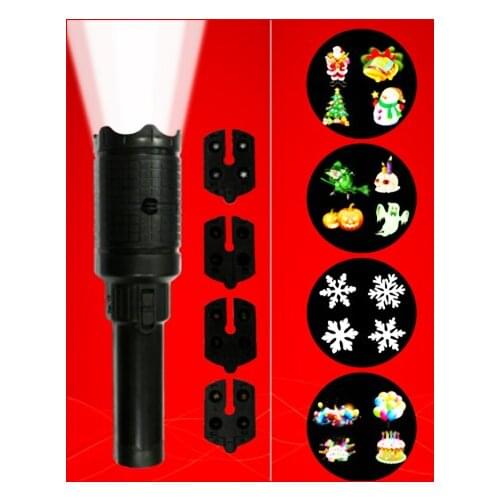 Rechargeable Flashlight Laser Projector Lamps LED Stage Light For Christmas Birthday outdoor decoration Light With Card Lamp
