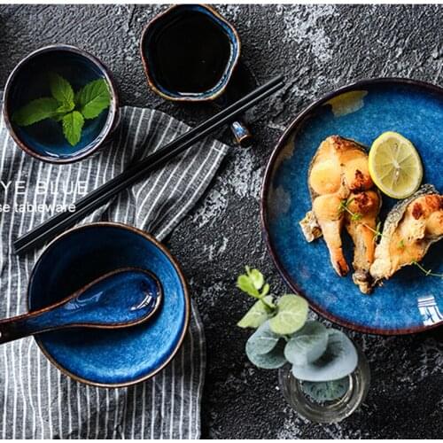 Platycodon grandiflorum home hotel restaurant set table household ceramic dishes set hotel club tableware supplies four or five