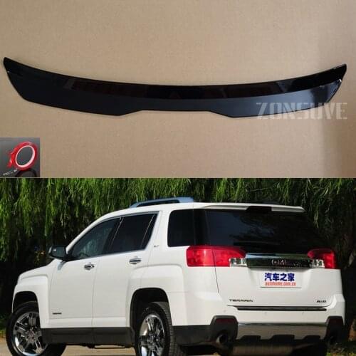 Use For GMC Terrain 2010--2013 Year Roof Spoiler Carbon Fiber Look Accessories Body Kit Factory Style