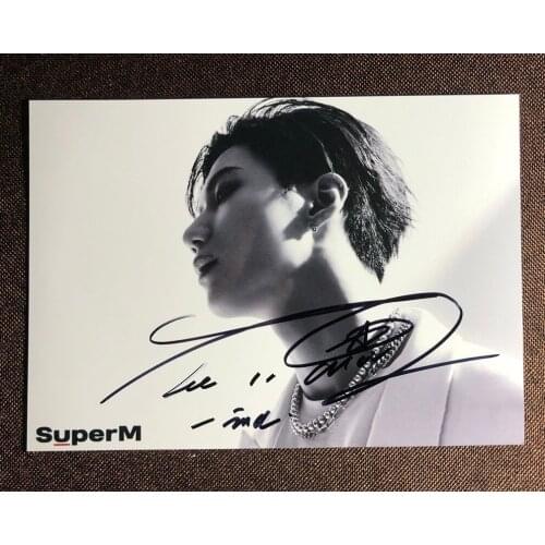 Hand signed SuperM LeeTaemin autographed photo SHINEE 5*7 092019N4