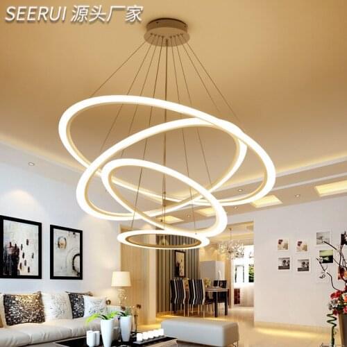 Nordic modern led iron led stone lustre pendente hanging lights ring lamp modern led chandelier hanging lamp bedroom livingroom
