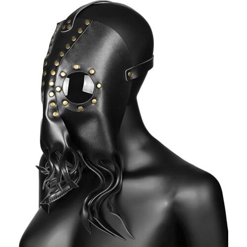 Funny Octopus Devil Party Halloween Mask Masquerade Dance PU Mask For Adult