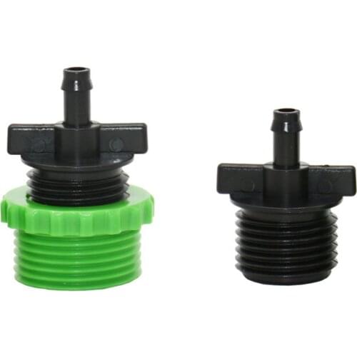 Male thread 1/2" to 1/4 Garden hose barb connector adapter 3/4" to 4/7 water pipe joint connector 100 pc