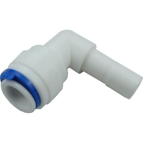 Stem Elbow Fitting Connection Parts for Water Filters / RO System 1/4" OD * 1/4" Stem(6.35mm) 3/8" OD*3/8" Stem(9.52mm)