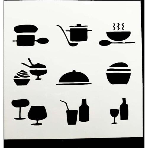 13x13cm food style Cake Stencil LOVE Fondant Cake Template Decorating Tools Ballet Cake Mold
