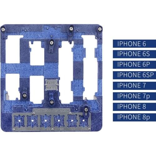 UANME 8 in 1 Motherboard Fixture IC Chip NAND Flash PCIE A8 A9 A10 A11 CPU Holder for iPhone 8p 7p 6sp 6p 6g BGA Repair Tool