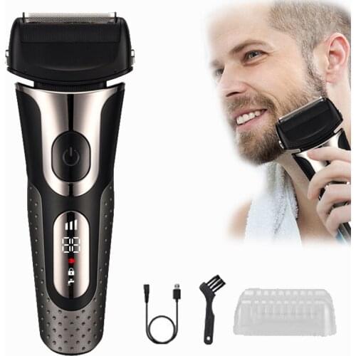 High Power Professional Electric Shaver for Men Reciprocating Beard Trimmer Razor Magnetic Suspension Razor Hair Shaving Machine