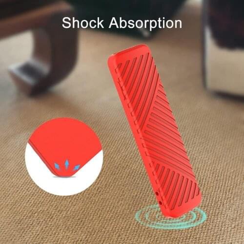 Protective Cover Soft Silicone Dustproof Remote Control Sleeve Cover Protector Striped All-inclusive Shell for Apple TV 4K 2021