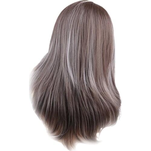 Women Long Curly Wave Blend Hair Full Wigs Safe Cosplay Party Wedding