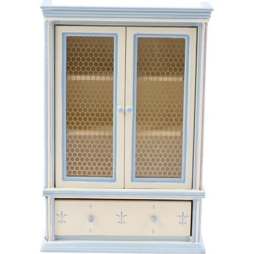 1:12 Dollhouse Miniature Kitchen Furniture White Cupboards Display cabinet Children Gift