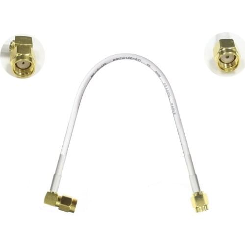 1PC RP-SMA Male right angle to RP-SMA Jack coax cable adapter plug 15/30/50/100cm low loss high quality wireless router