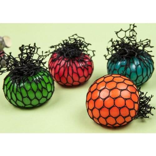 1PC Anti-anxiety Mesh Ball Interactive Toy for Kid Toddler Special Needs Pressure Relieving Vent Ball Toy TPR Grape Ball