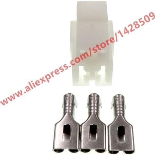 10 Sets 3 Pin 6.3mm Female Wire Connector Automotive Electrical Plug For Cars Auto