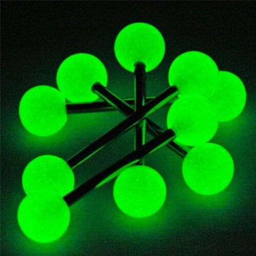 10Pcs Acrylic Nipple Ring Helix Piercing langue Ear Pircing Jewelry Noctilucent Barbell Tongue Piercing Tongue Ring
