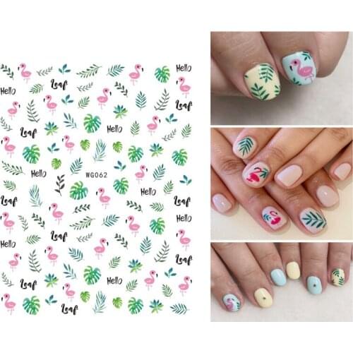 10PCS nail stickers beauty accessories slider art anime parrot fruit color beautification decoration