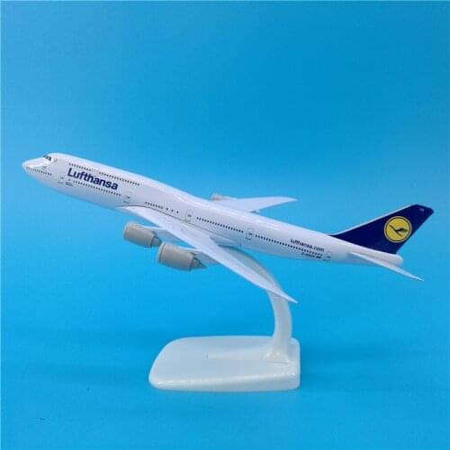 20CM B747 Lufthansa Airlines Airplanes Plane Aircraft Alloy Model Toy no Landing Gear Toys F Collections