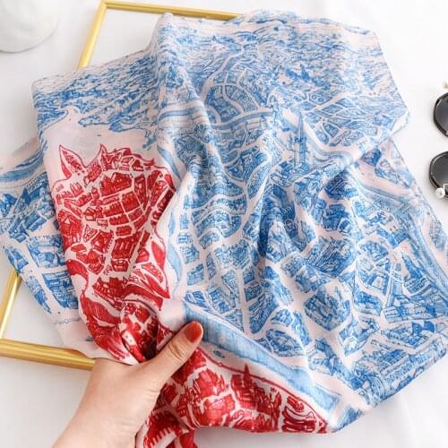 2020 Fashion Scarves New Women Silk Satin Hijab Scarf Female 90*90cm Luxury Brand Square Shawl Headband Scarfs For Ladies Poncho