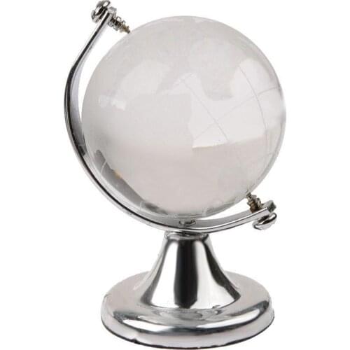 40mm Crystal Glass Frosted World Globe Home Desk Wedding Glittering Translucent Decoration Ornaments G4T3