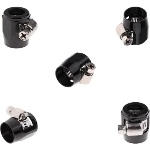 5 Pcs. Hose Clamps With Adjustable Worm Drive, Clamping Range Φ 12-19mm, Black