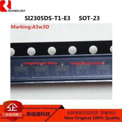 50pcs SI2305DS-T1-E3 SI2305DS-T1-GE3 SI2305DS-T1 SI2305DS SI2305 P-Channel 1.25-W, 1.8-V(G-S) MOSFET -8V-3.5A 100% New original