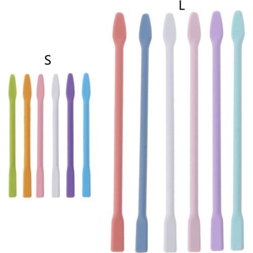 6Pcs Silicone Stir Stick Mixing Resin Stirring Rods Liquid Paint Epoxy DIY Craft 1XCA