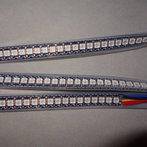 Addressable 2m 144LEDs/m DC5V WS2813 RGB full color led pixel strip;waterproof in silicon tube;IP66,with 144pixels/M;BLACK PCB
