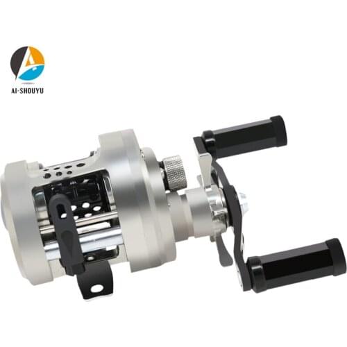 AI-SHOUYU Full Metal Drum Casting Reel Makou Cast Drum Wheel 6.4:1 11+1BB Micro-object Magnetic Brake System Baitcasting Coil