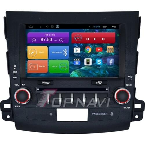 Topnavi Quad Core Android 6.0 Car GPS Navigation for Mitsubishi Outlander Autoradio Multimedia Audio Stereo,NO DVD