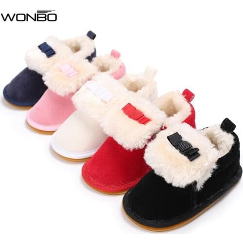 Newborn Baby Boots Winter Supper Keep Warm First Walkers Crib Bebe Infant Toddler Kids Soft Rubber Soled Outdoor Sneakers Booty