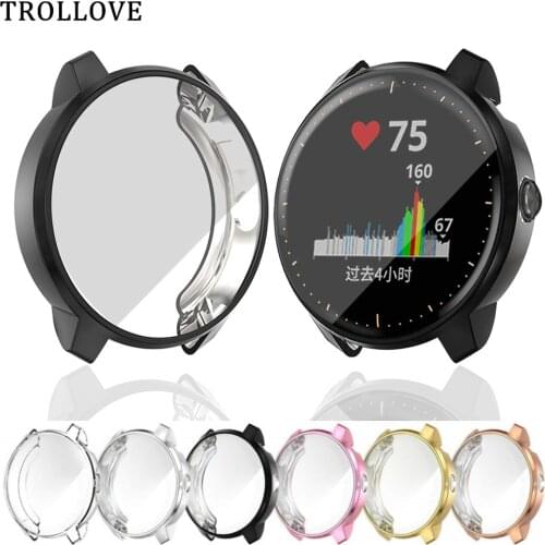 Case for Garmin Vivoactive 3 Music Smart Watch Screen Protector Case Soft TPU All-around Ultra-thin Clear Cover Band Accessories